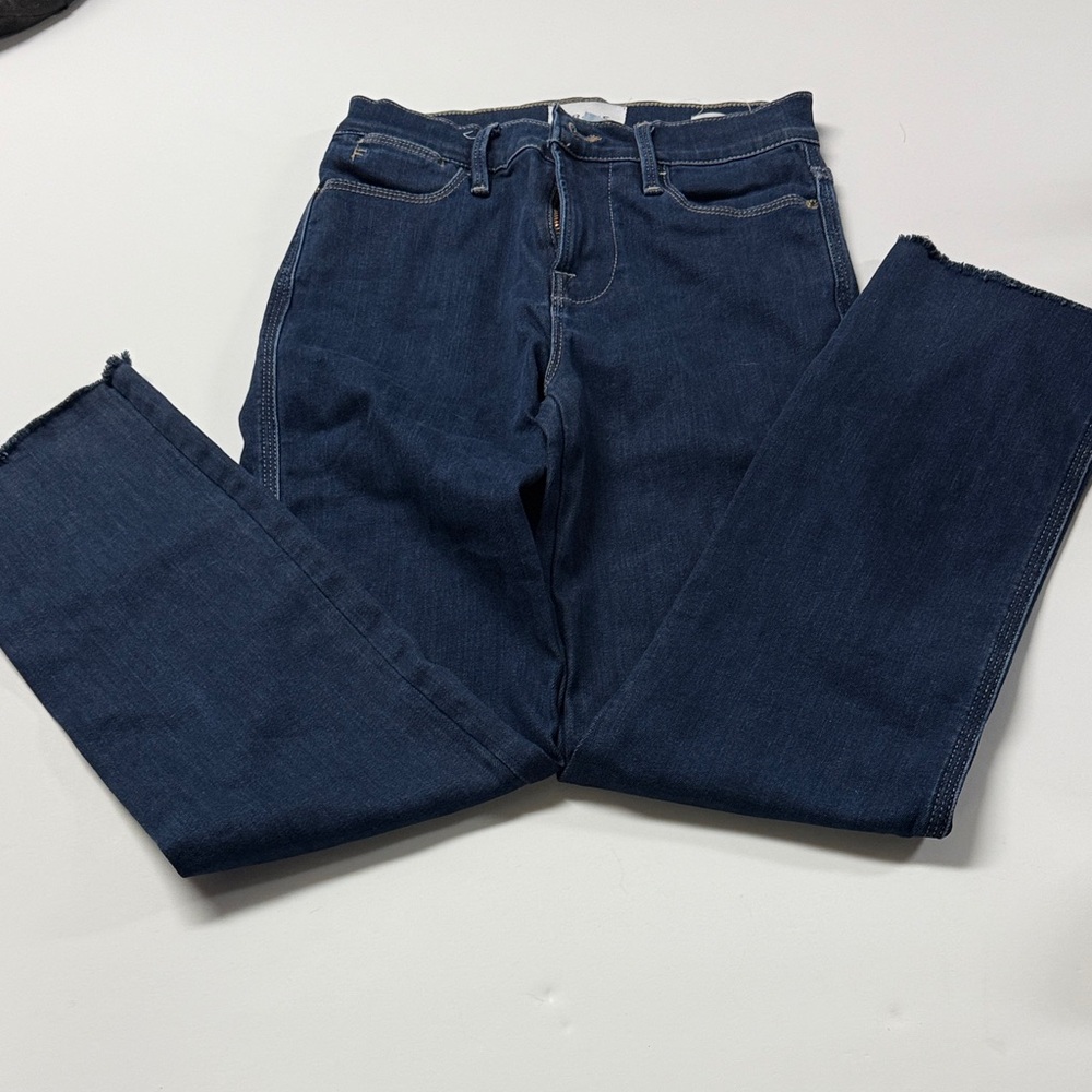 Frame Denim Dark Blue Straight Jeans